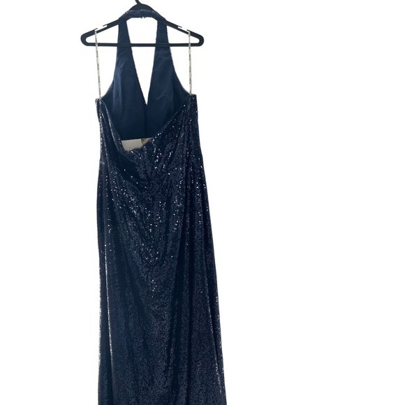 NWT Jasmine Midnight Sequence Halter Formal Gown - Picture 7 of 8